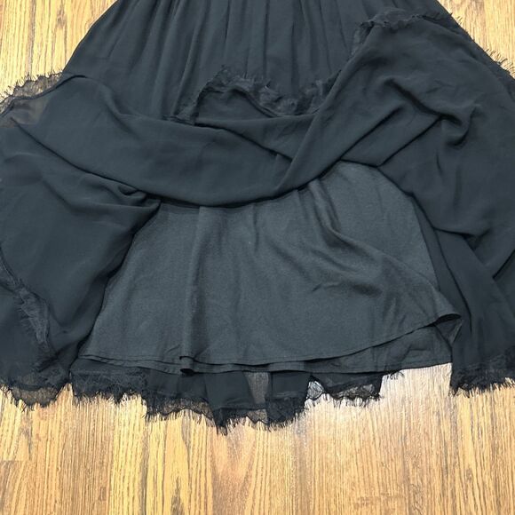 Dress the Population Corey Womens Small Chiffon Fit & Flare Cocktail Black - Picture 11 of 13